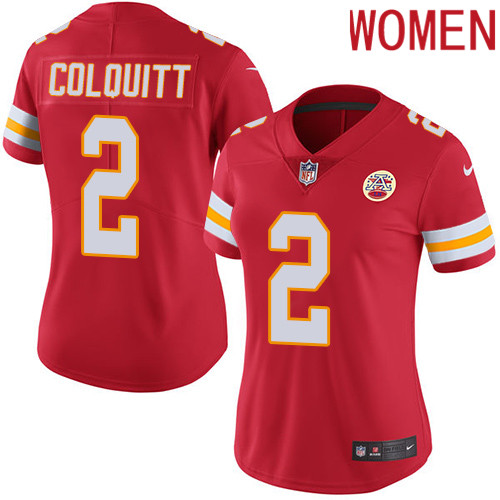 2019 Women Kansas City Chiefs #2 Colquitt red Nike Vapor Untouchable Limited NFL Jersey->women nfl jersey->Women Jersey